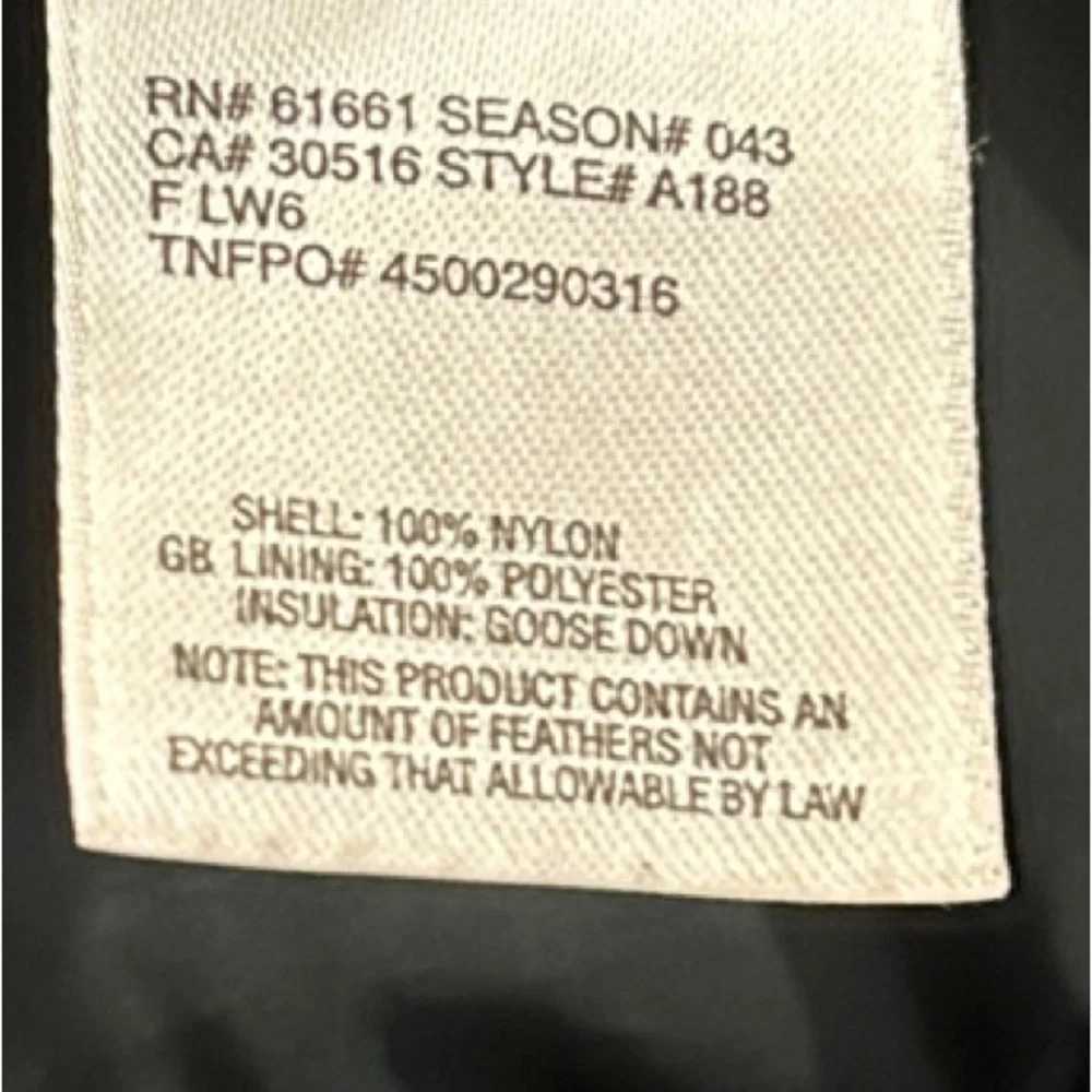 The North Face Men's Nupste Large Black and Red Hooded Puffer Vest